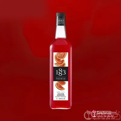 1883 Siro Cam Đỏ 1L, Chai 1L, thùng 6