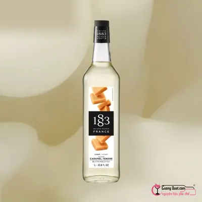 1883 Siro Kẹo Bơ Butterscotch 1L, Chai 1L, thùng 6