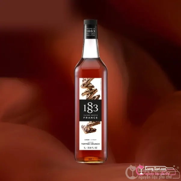 1883 Siro Kẹo Bơ Đường Toffee Crunch 1L, Chai 1L, thùng 6