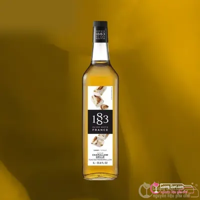 1883 Siro Kẹo Dẻo Nướng Marshmallow 1L, Chai 1L, thùng 6