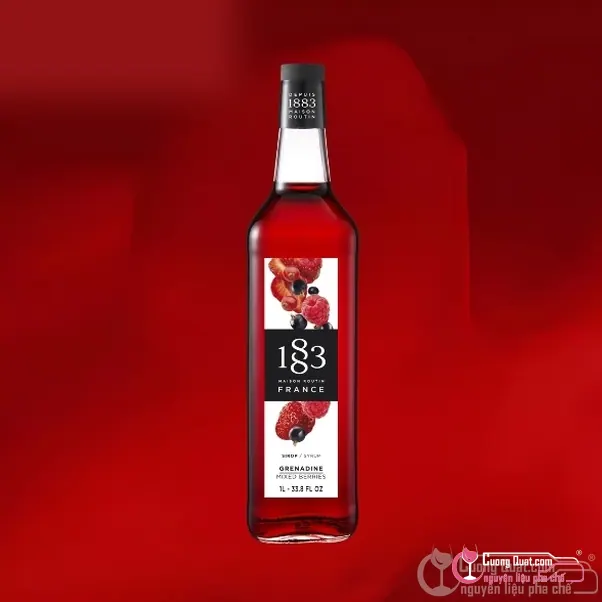 1883 Siro Trái Mọng Tổng Hợp Grenadine 1L, Chai 1L, thùng 6