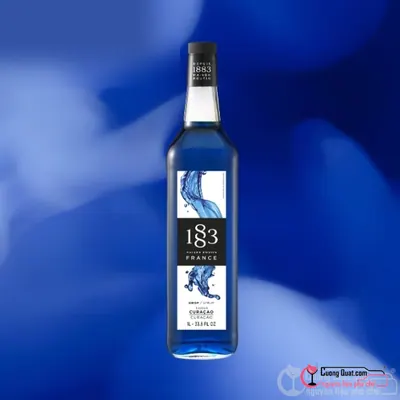 1883 Siro Vỏ Cam Xanh Curacao 1L, Chai 1L, thùng 6