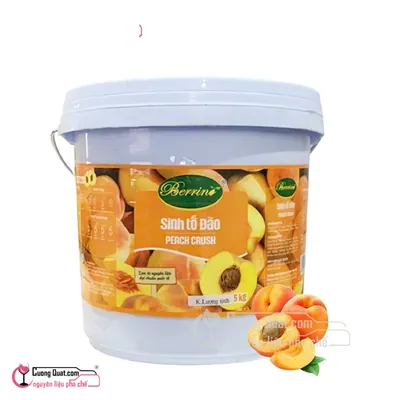 Berrino Sinh Tố Đào 5kg, Xô 5kg