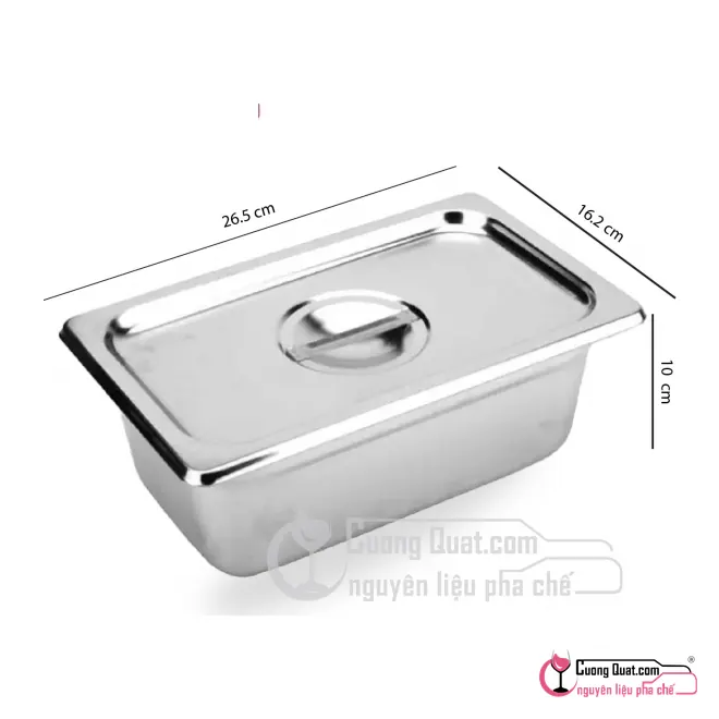 Bộ Khay và Nắp Inox 1/4, Cái