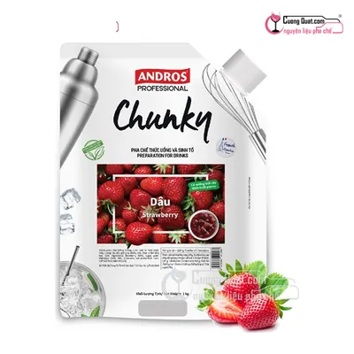 Chunky Dâu 1kg, Gói 1kg, thùng 8