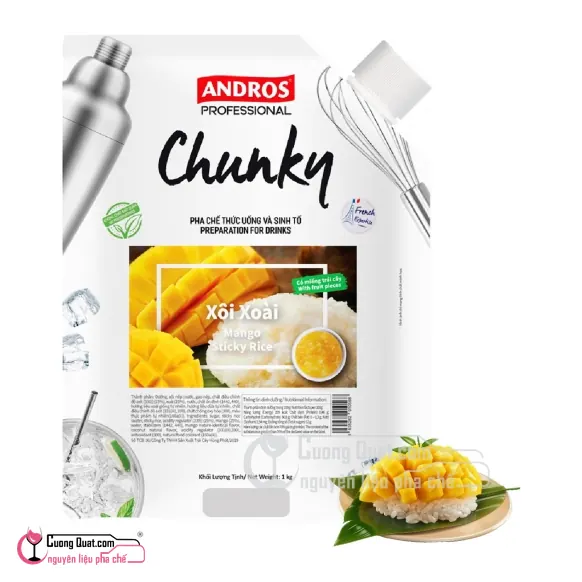 Chunky Xôi Xoài 1kg, Gói 1kg, thùng 8