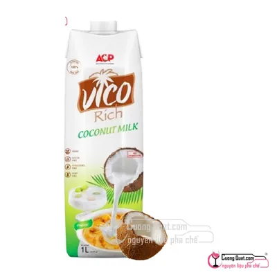 Cốt Dừa Vico 1L, Hộp 1L, thùng 12