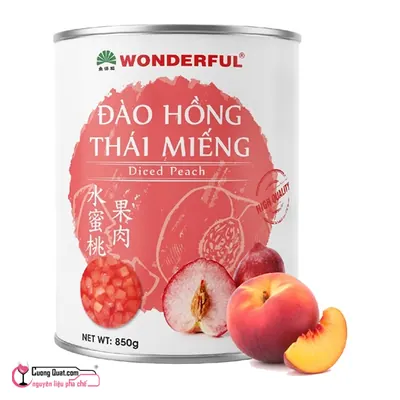 Đào Hồng Wonderful 850g, Hộp 850g, thùng 12