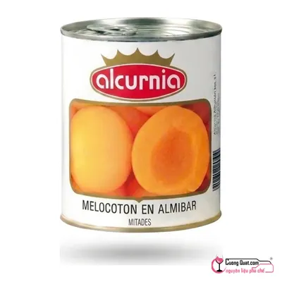 Đào Ngâm Alcurnia 850g, Lon 850g