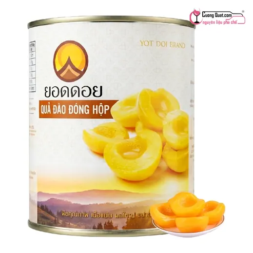 Đào Ngâm Boddob 820g, Hộp 820g, thùng 12