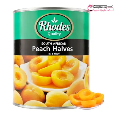 Đào Ngâm Rhodes 825g, Hộp 825g, thùng 12