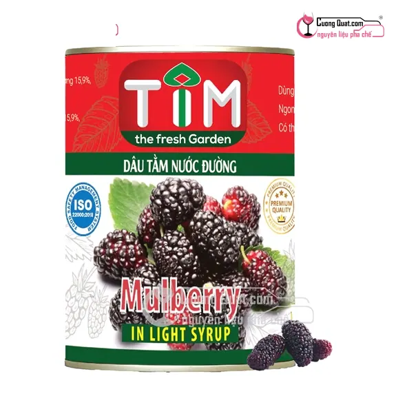 Dâu Tằm Ngâm TIM 560g, Hộp 560g, thùng 12
