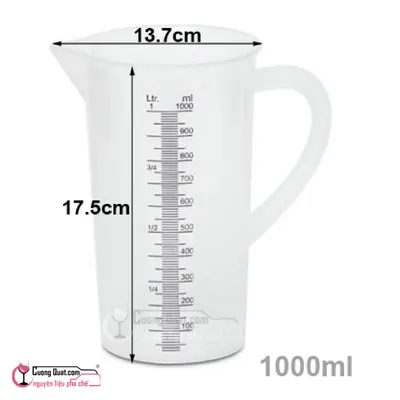 Đong Nhựa Cao Cấp Chịu Nhiệt Tốt 1L, Cái 1L