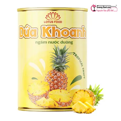 Dứa Khoanh Ngâm Lotus 560g, Lon 560g, thùng 12