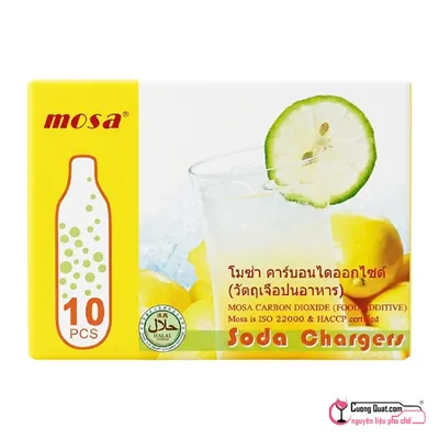 Gas Làm Soda MOSA 100g (Hộp 10 Viên), Hộp 100g, thùng 36