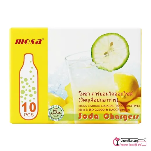 Gas Làm Soda MOSA 100g (Hộp 10 Viên), Hộp 100g, thùng 36