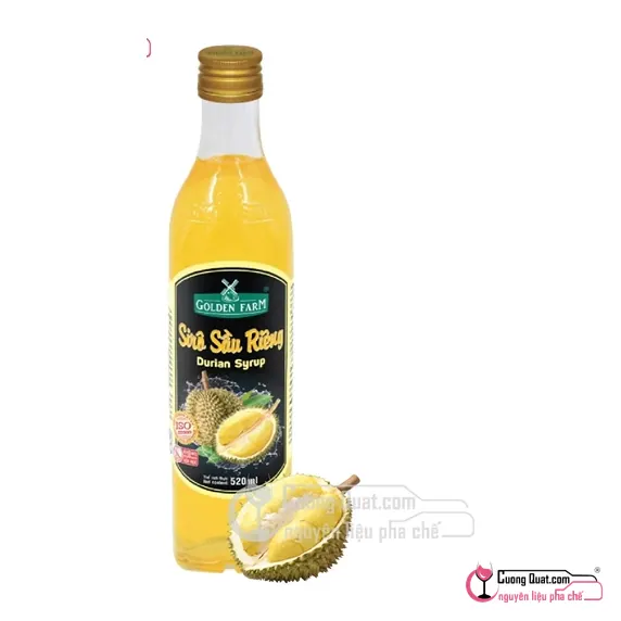 GoldenFarm Siro Sầu Riêng 520ml, Chai 520ml, thùng 12
