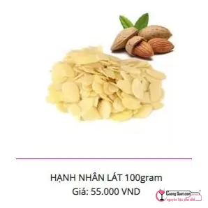 Hạnh Nhân Lát 100g, Gói 100g