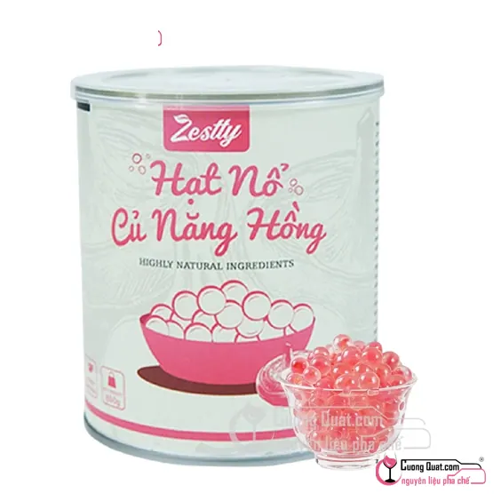 Hạt Nổ Củ Năng Hồng Zestty 850g, Hộp 850g, thùng 12