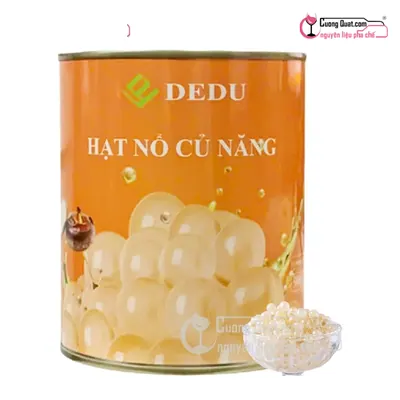 Hạt Nổ Củ Năng Trắng Dedu 900g, Hộp 900g, thùng 12