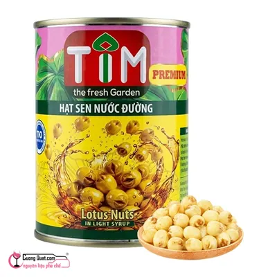 Hạt Sen Ngâm TIM Premium 560g, Hộp 560g, thùng 12