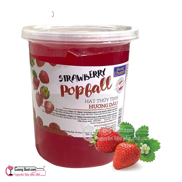 Hùng Chương Thủy Tinh 1kg Dâu, Hủ 1kg, thùng 12