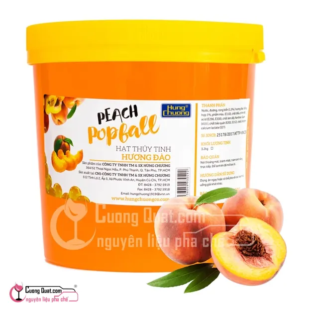 Hùng Chương Thủy Tinh 3.2kg Đào, Hủ 3.2kg, thùng 4