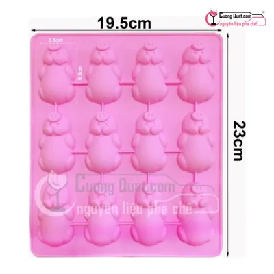 Khay Silicon Heo Nằm (12 con), Cái