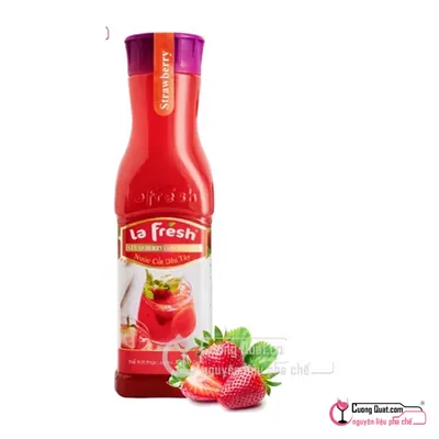 La Fresh Nước Ép Dâu 650ml, Chai 650ml, thùng 12
