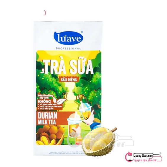 Luave Bột Trà Sữa Sầu Riêng 500g, Túi 500g, thùng 20