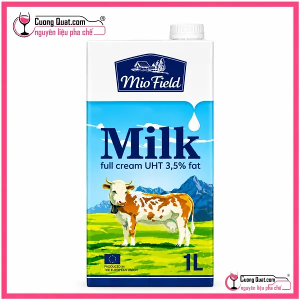 Mio Field Sữa Tươi Tiệt Trùng 1L (Date 11/2026), Hộp 1L, thùng 12