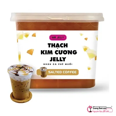 Mr Jelly Thạch Kim Cương Nhân Cà Phê Muối 2.1kg, Hộp 2.1kg, thùng 6