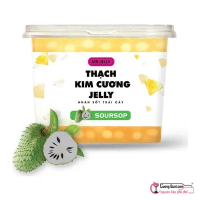 Mr Jelly Thạch Kim Cương Nhân Vị Mãng Cầu 2.1kg, Hộp 2.1kg, thùng 6