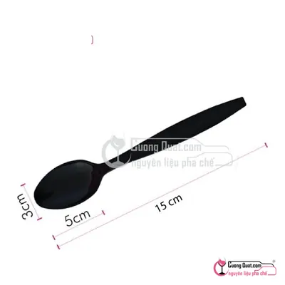 Muỗng Nhựa Đen 100 cái, Cái
