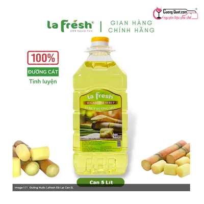 Nước Đường Mía La Fresh 5L, Chai 5L, thùng 4