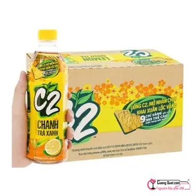Nước trà xanh C2 435ml - Thùng 24 chai, Thùng 435ml