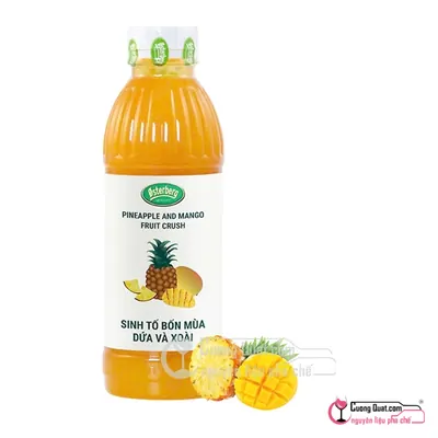 Osterberg Sinh Tố Xoài Dứa 1L, Chai 1L, thùng 12