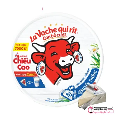 Phô Mai Bò Cười 16 Miếng 224g, Hộp 224g, thùng 32