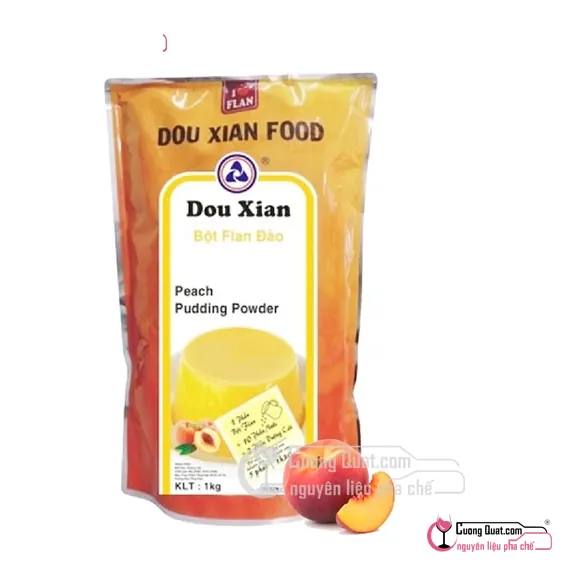 Pudding Đào Douxian 1kg, Gói 1kg, thùng 12