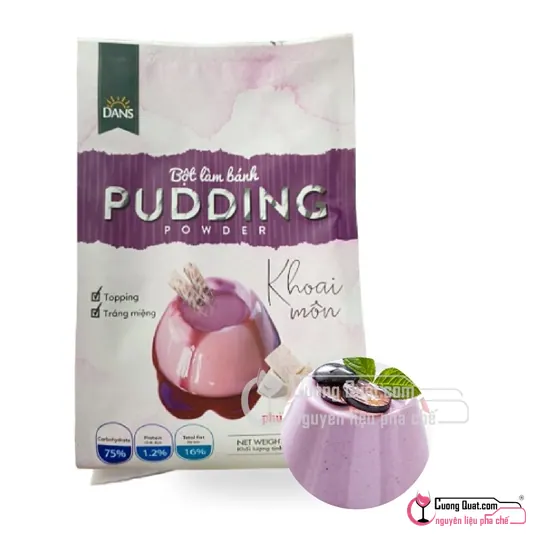 Pudding Khoai Môn Dans 500g, Gói 500g, thùng 24
