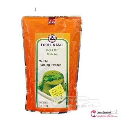 Pudding Matcha Douxian 1kg, Gói 1kg, thùng 12
