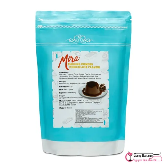 Pudding Socola Mira 1kg, Gói 1kg, thùng 20