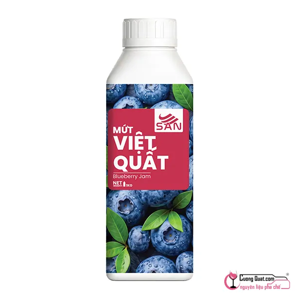 San Mứt Việt Quất 1kg, Chai 1kg, thùng 12