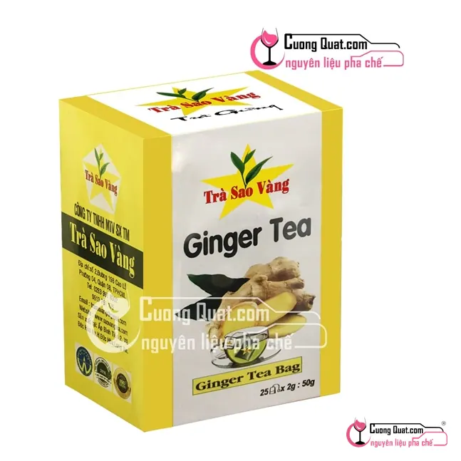 Sao Vàng Trà Túi Lọc Gừng 50g, Hộp 50g
