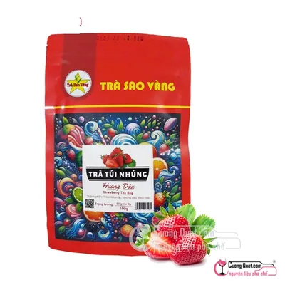 Sao Vàng Túi Nhúng Trà Dâu 100g, Gói 100g