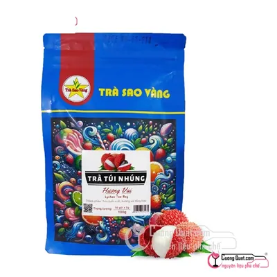 Sao Vàng Túi Nhúng Trà Vải 100g, Gói 100g