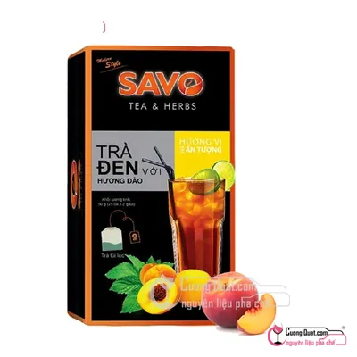 Savo Trà Túi Lọc Đào 50g, Hộp 50g, thùng 24