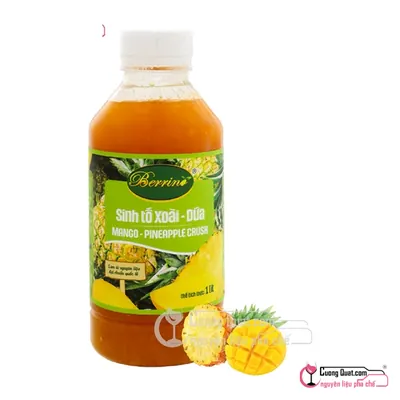 Sinh Tố Berrino Dứa Xoài 1L, Chai 1L, thùng 12