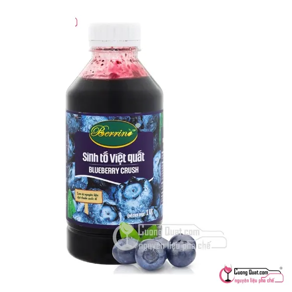 Sinh Tố Berrino Việt Quất 1L, Chai 1L, thùng 12