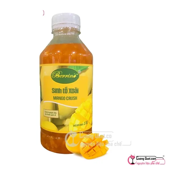 Sinh Tố Berrino Xoài 1L, Chai 1L, thùng 12